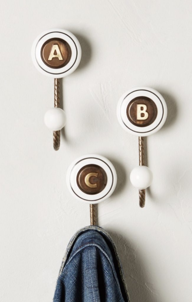 anthropologie wall hooks personalized nordstrom