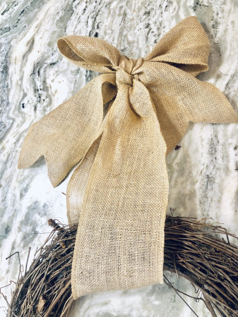 Burlap fall wreath