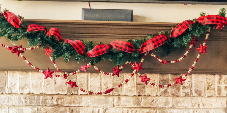 Christmas garland for the fireplace