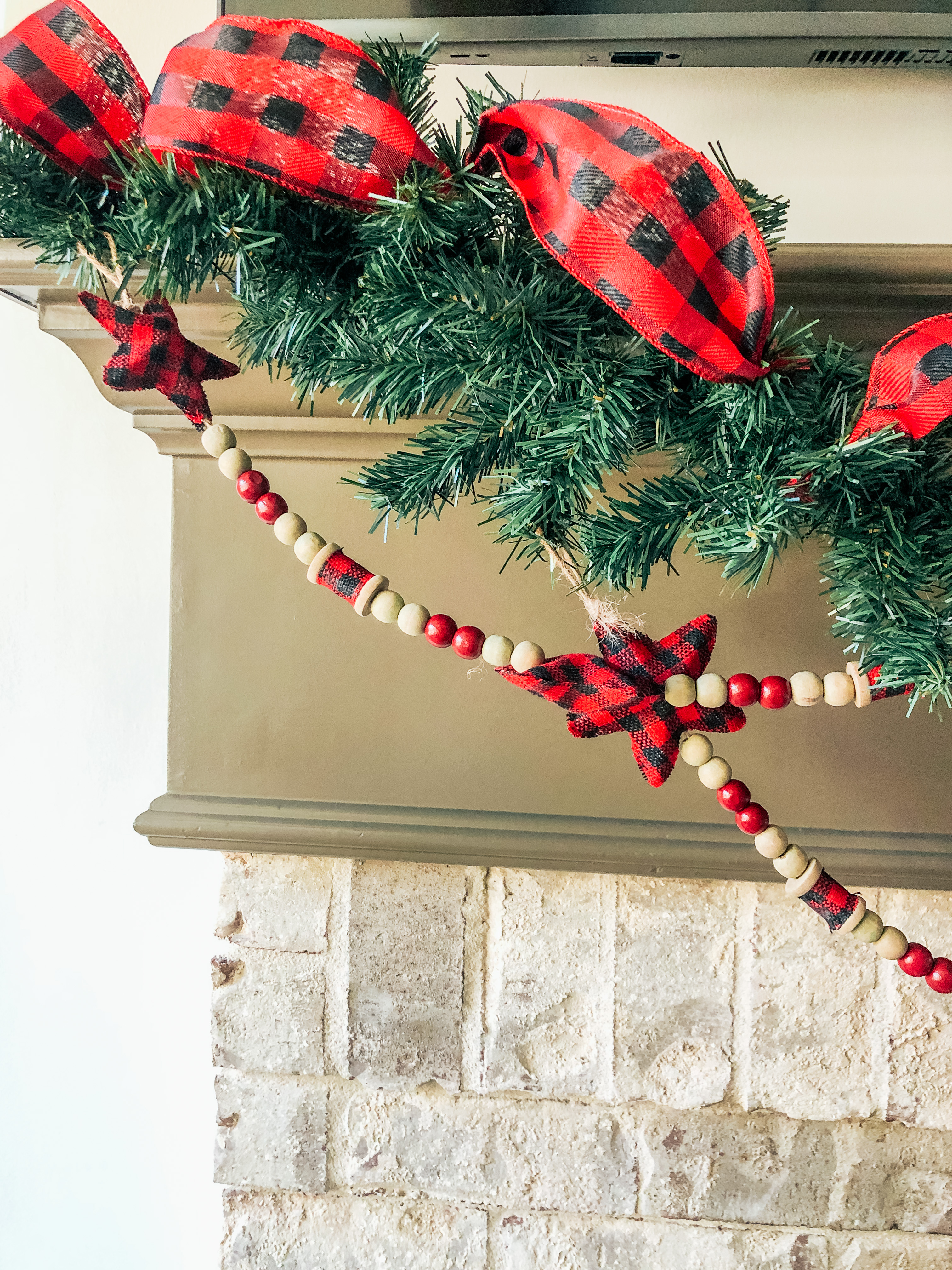 Christmas wood garland