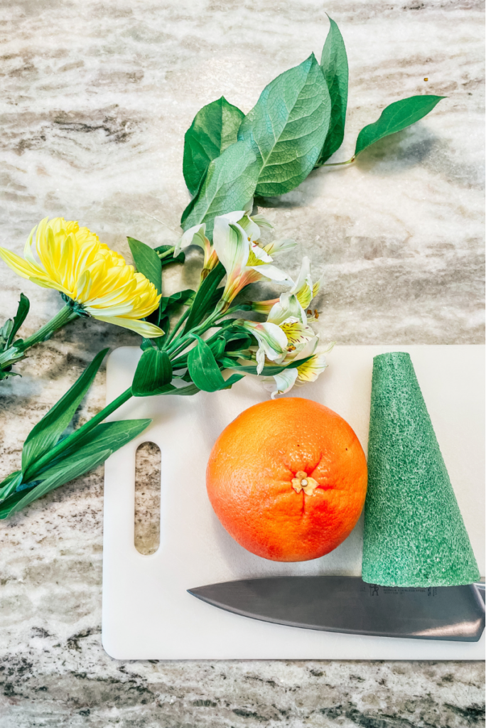 DIY Citrus Floral Centerpiece Supplies