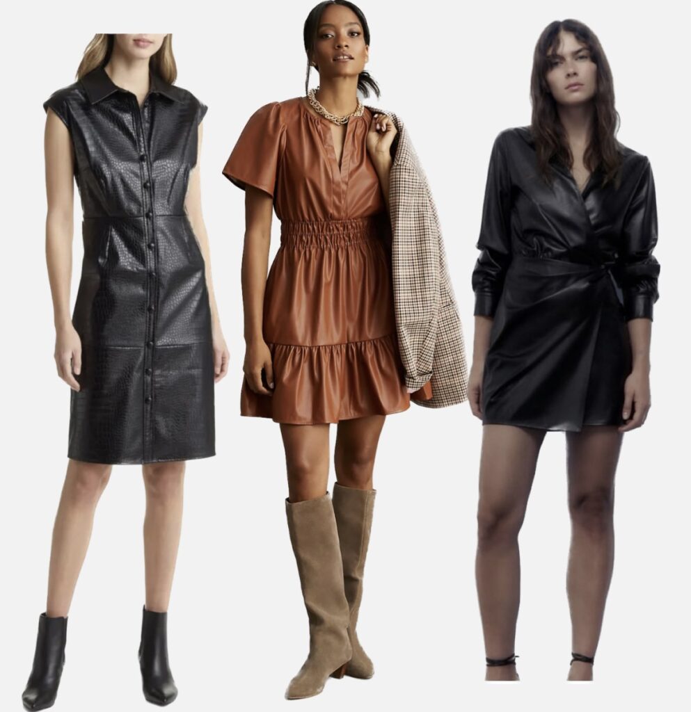 leather fall dress trends